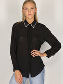 Camicia con colletto gioello