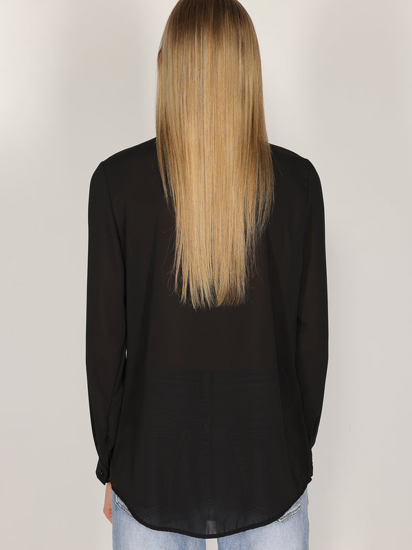 Camicia con colletto gioello