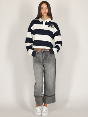 Jeans con risvolto