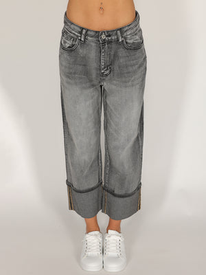 Jeans con risvolto