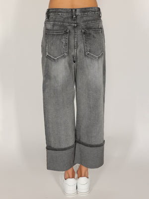 Jeans con risvolto