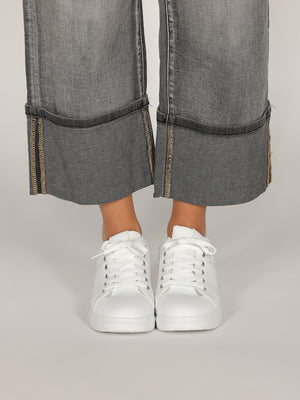 Jeans con risvolto