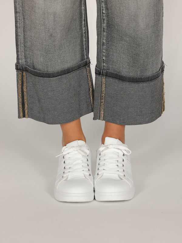 Jeans con risvolto