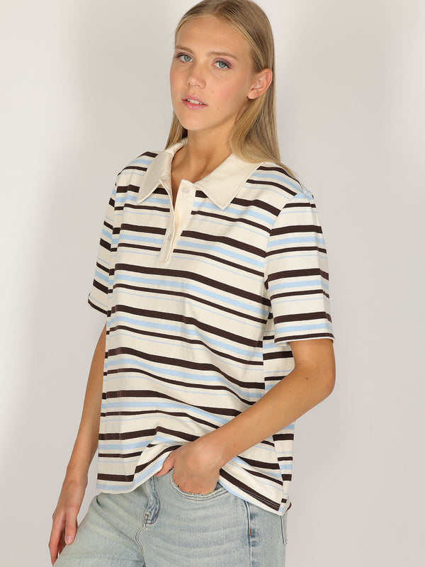 Polo Azzurro a righe