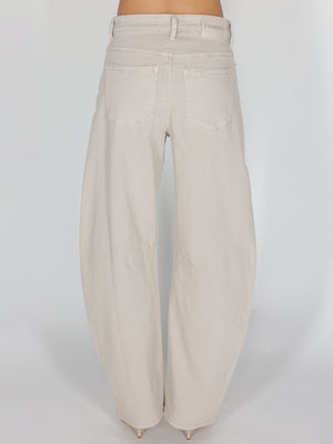 Jeans gamba larga Beige