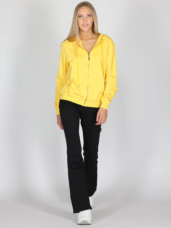Felpa Giallo con cappuccio