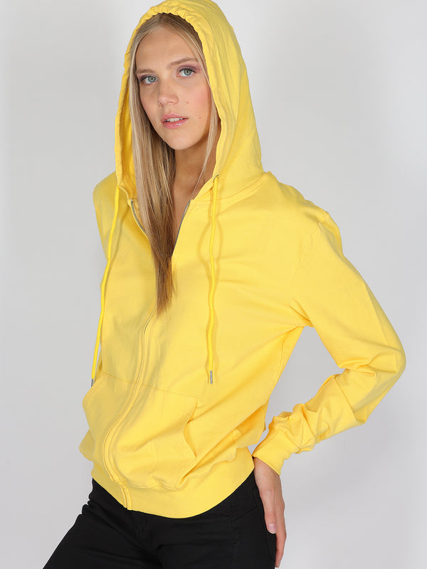 Felpa Giallo con cappuccio