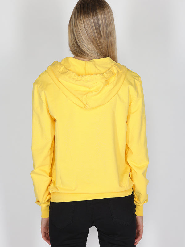 Felpa Giallo con cappuccio