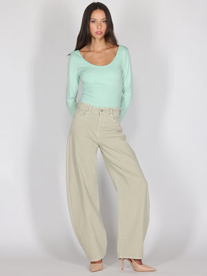 Jeans Verde gamba larga