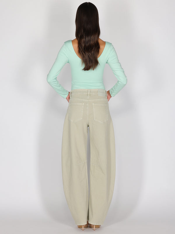 Jeans Verde gamba larga