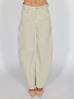 Jeans Verde gamba larga