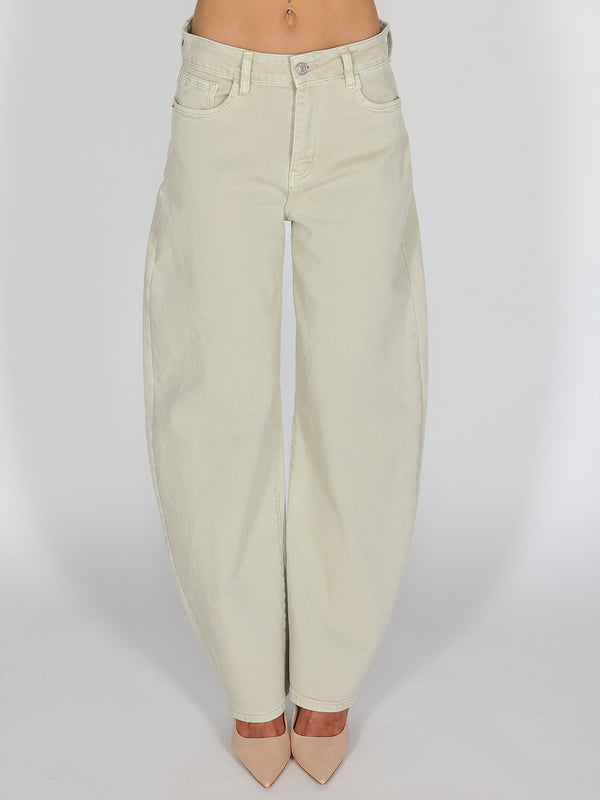 Jeans Verde gamba larga