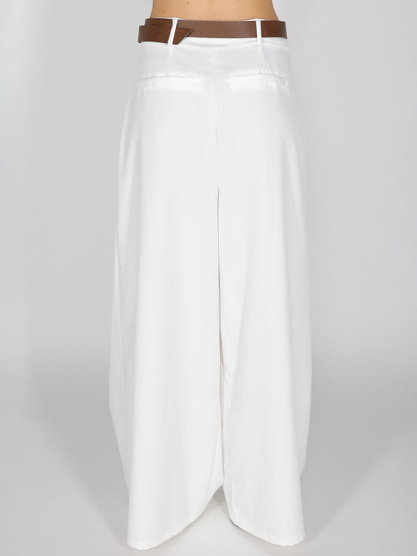 Pantalone palazzo ampi con cintura
