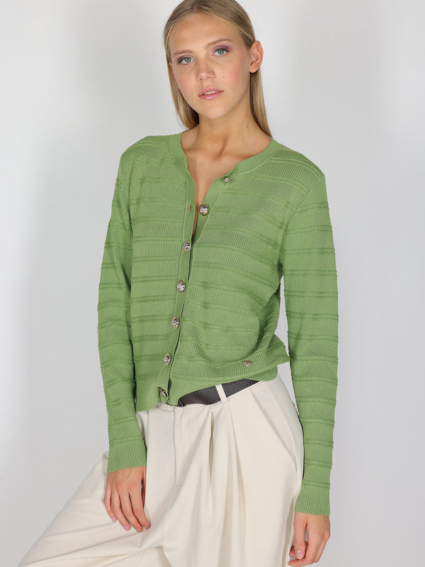 Maglia con bottoni oro