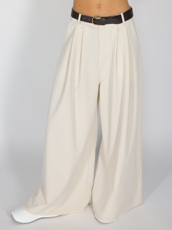 Pantalone palazzo ampi con cintura