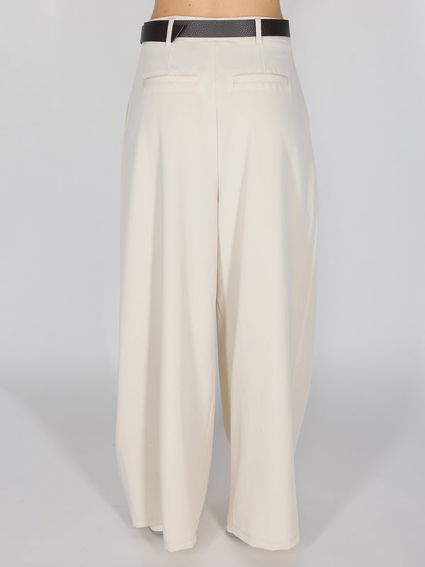 Pantalone palazzo ampi con cintura