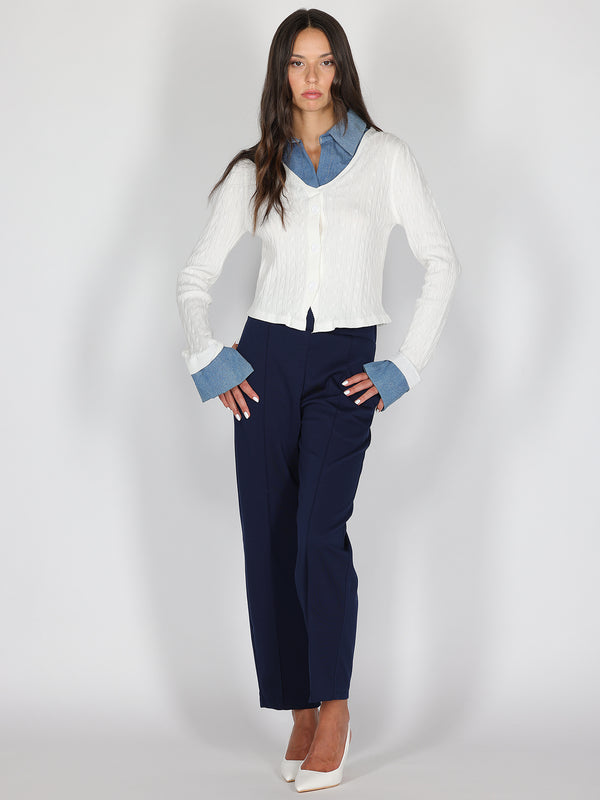 Pantaloni con piega