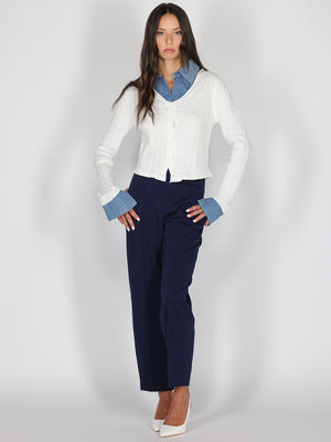 Maglia con dettaglio jeans