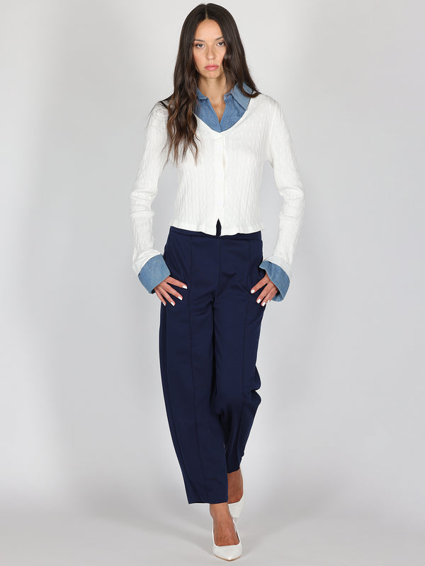 Maglia con dettaglio jeans