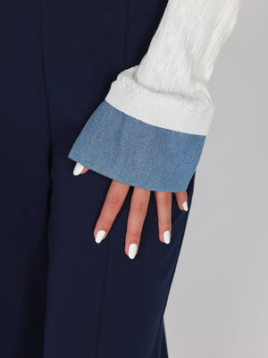 Maglia con dettaglio jeans