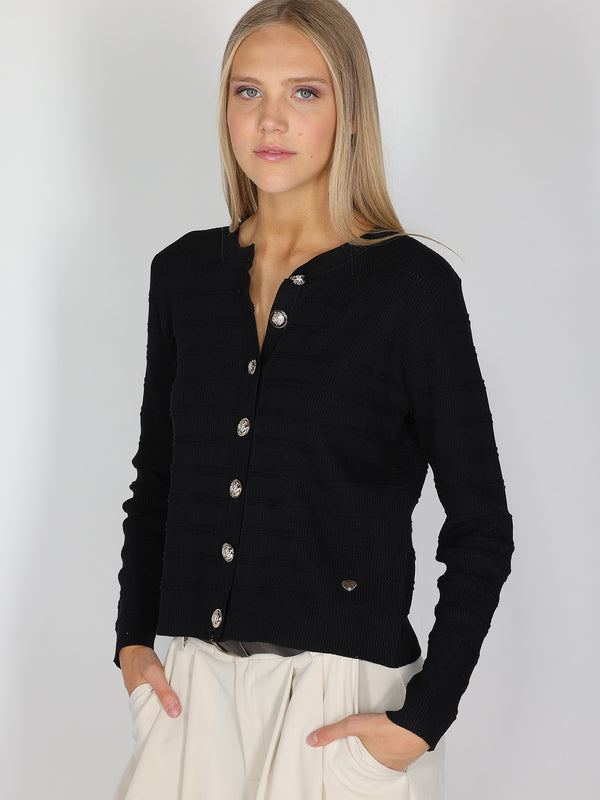 Maglia con bottoni oro