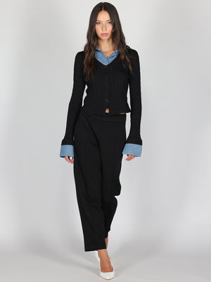 Pantaloni con piega