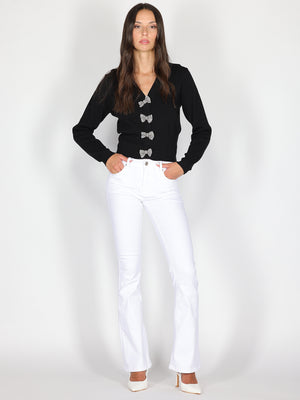 Maglia con fiocchi in strass