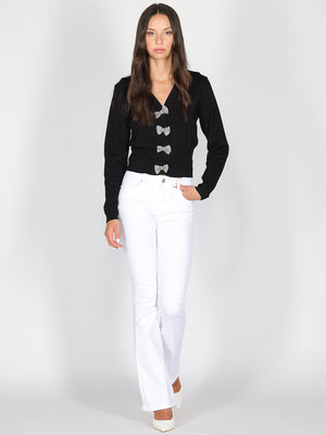 Maglia con fiocchi in strass