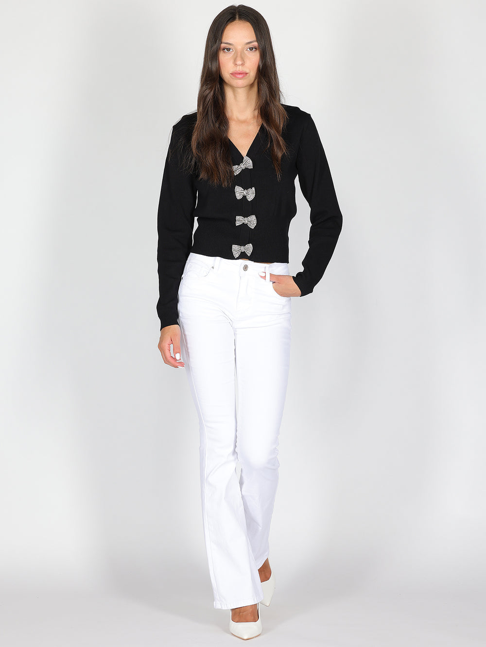 Pantalone Bianco a zampa