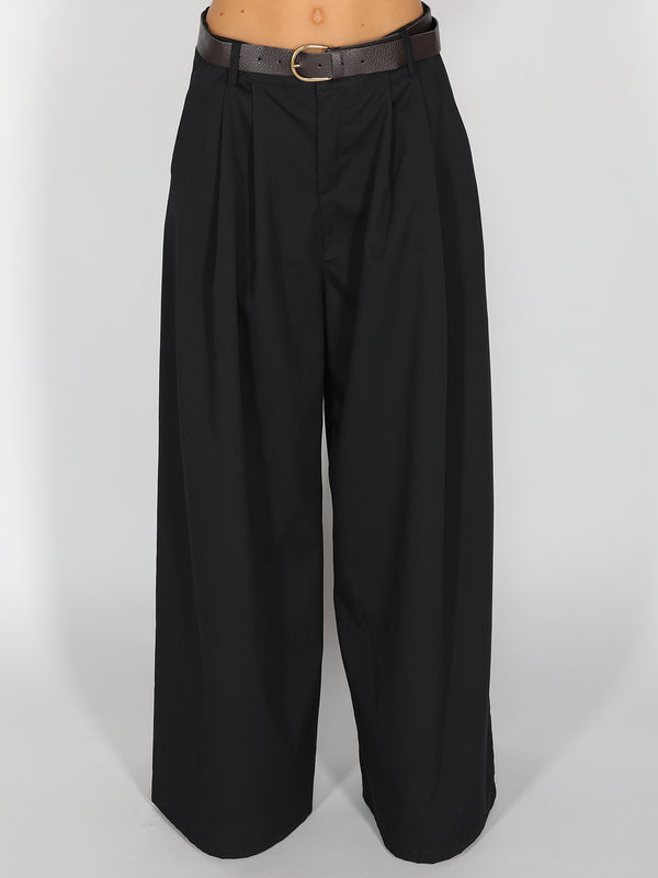 Pantalone palazzo ampi con cintura