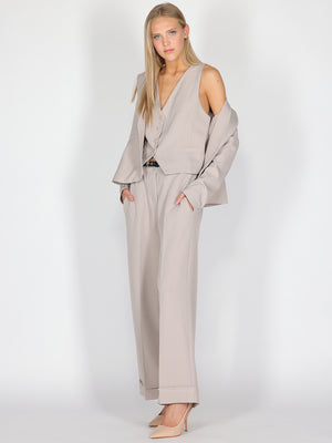 Pantalone con risvolto