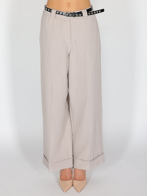 Pantalone con risvolto