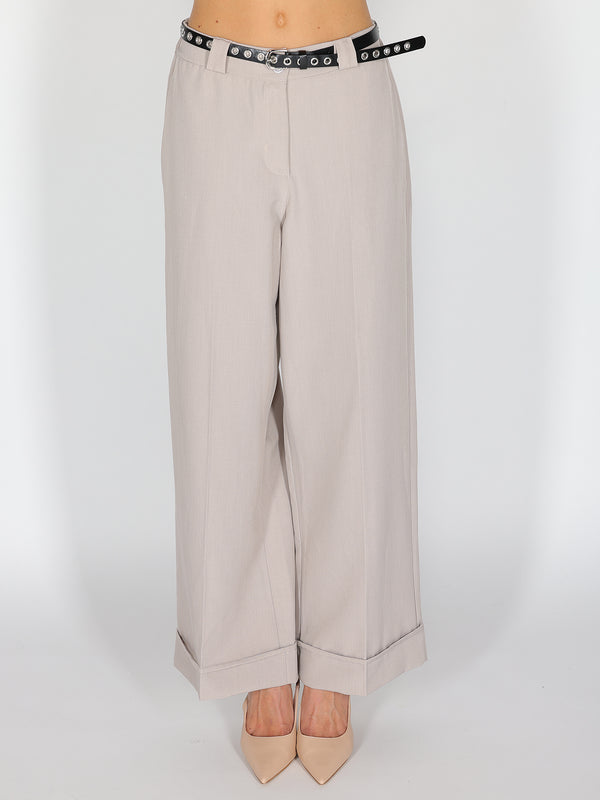 Pantalone con risvolto