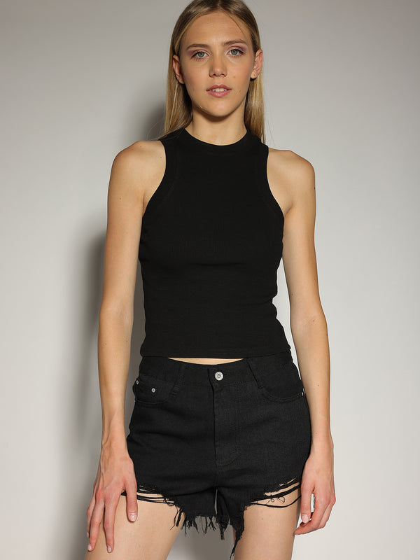 Top a costina stretch
