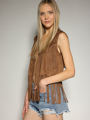 Gilet con frange