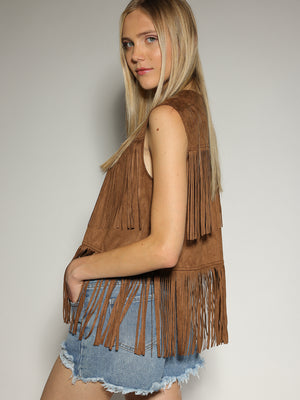 Gilet con frange