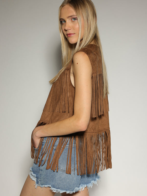 Gilet con frange