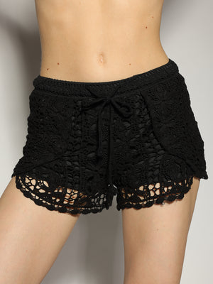 Shorts macramè Nero