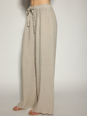 Pantalone Beige in lino