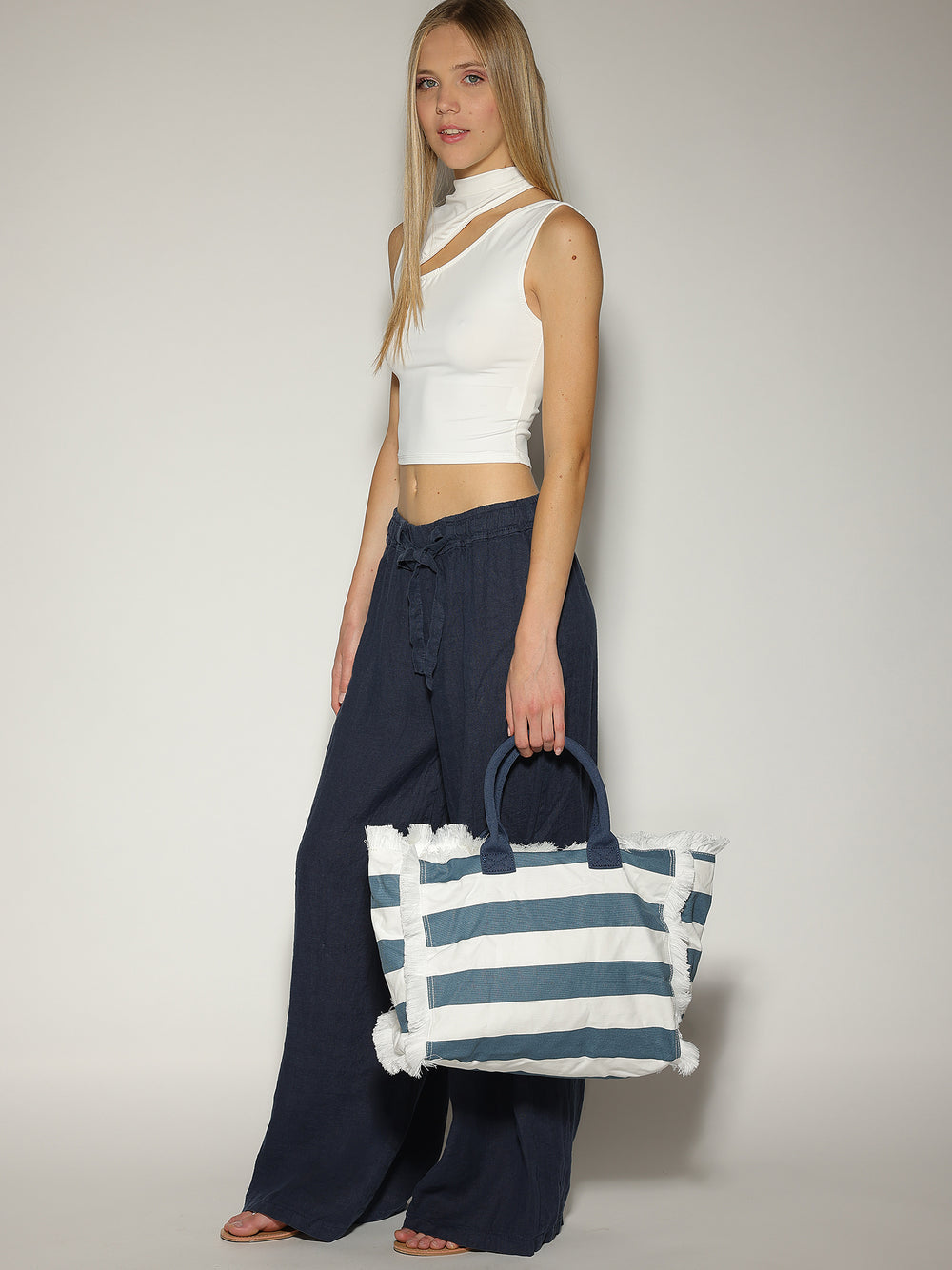 Pantalone Blu in lino