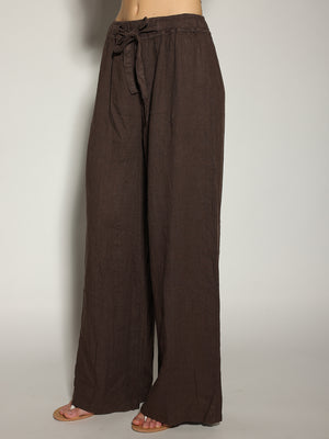 Pantalone Cacao in lino