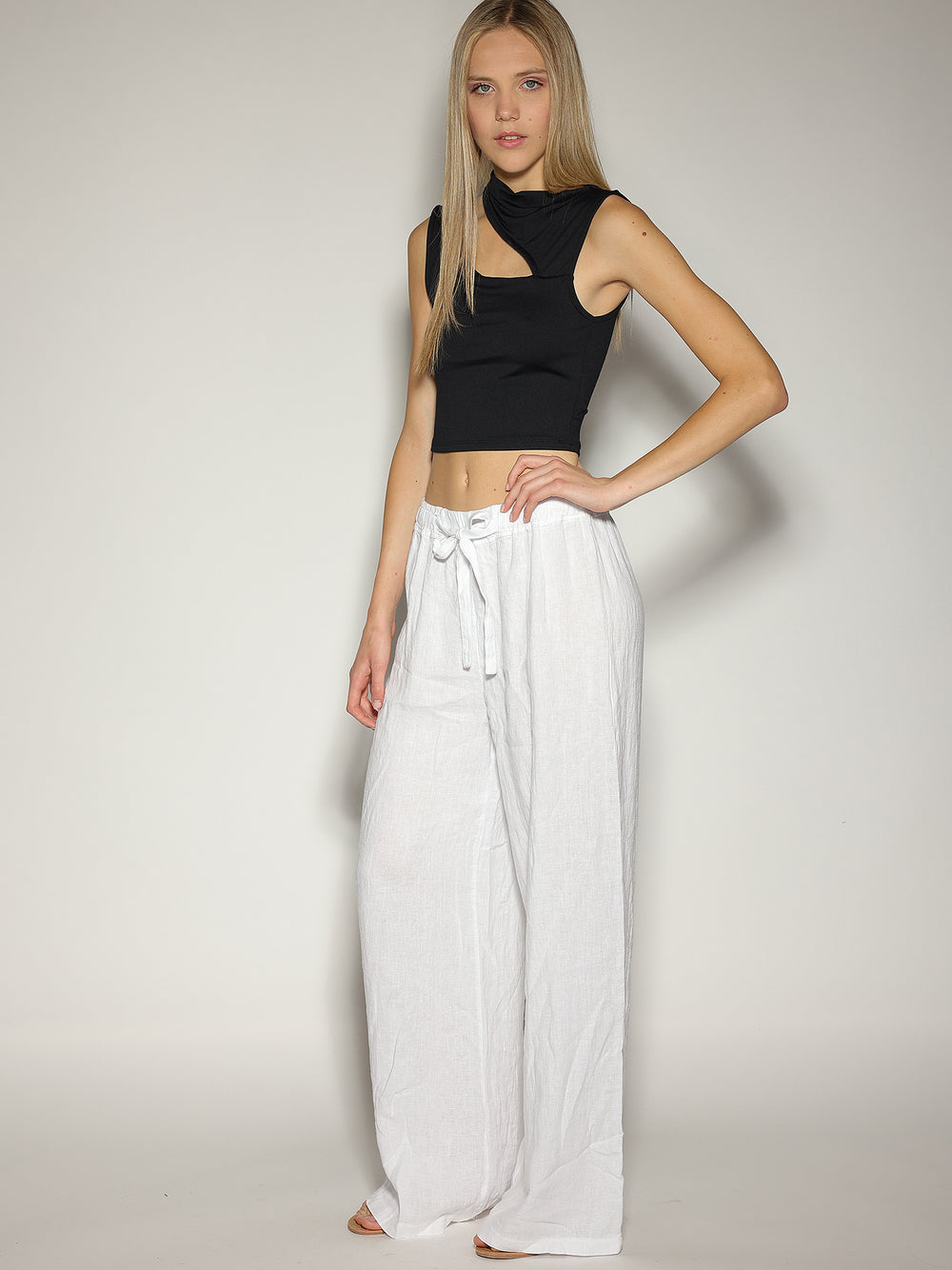 Pantalone Bianco in lino