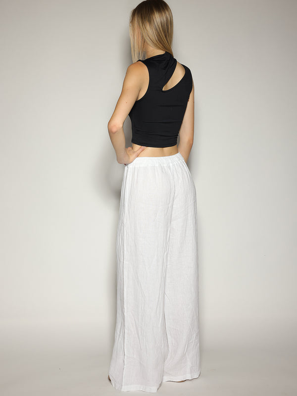 Pantalone Bianco in lino