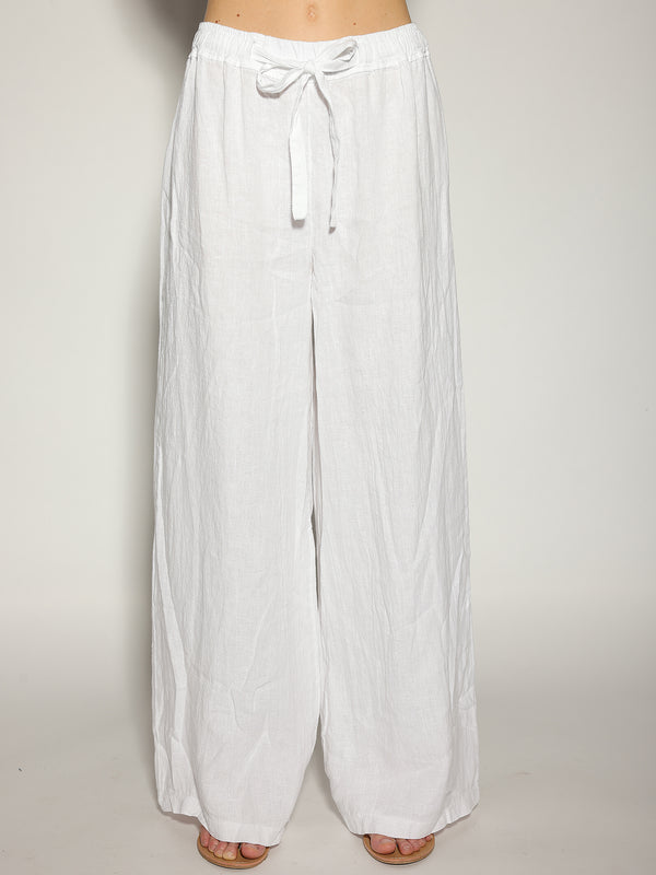 Pantalone Bianco in lino