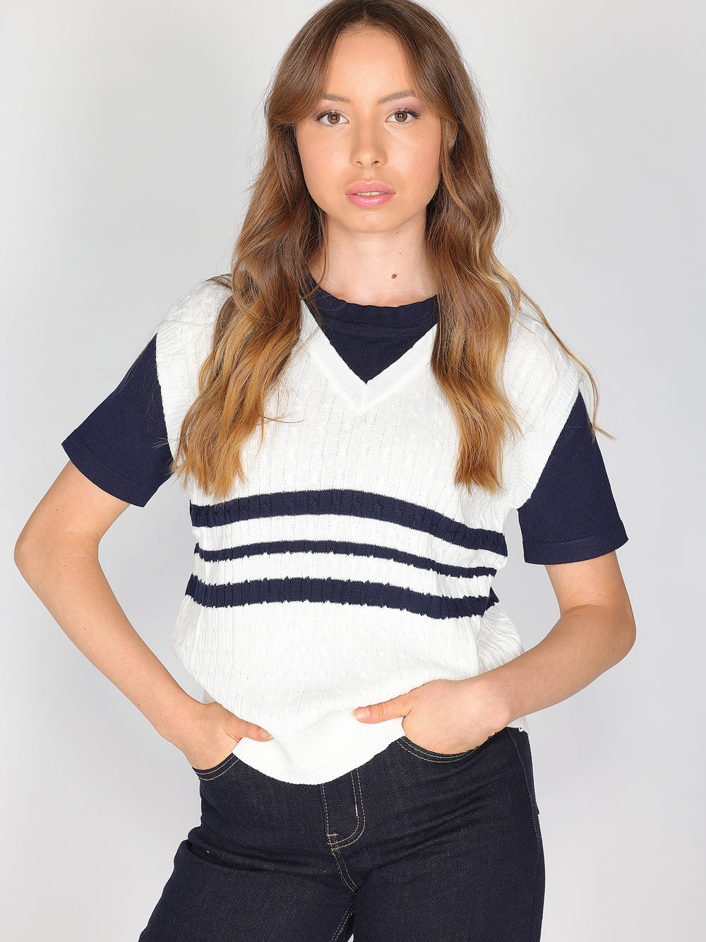 Maglia con trecce