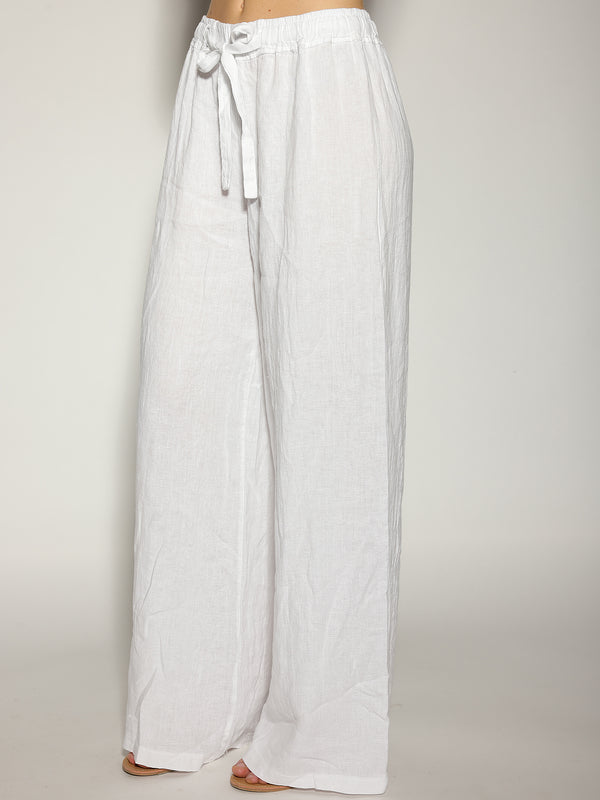 Pantalone Bianco in lino