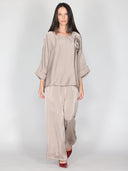 Pantalone in raso palazzo