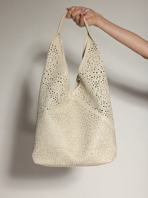 Borsa Panna traforata