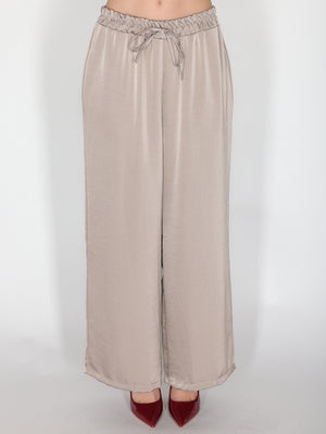 Pantalone in raso palazzo