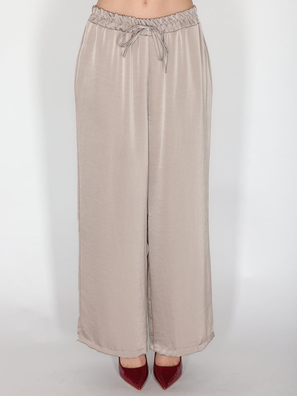 Pantalone in raso palazzo